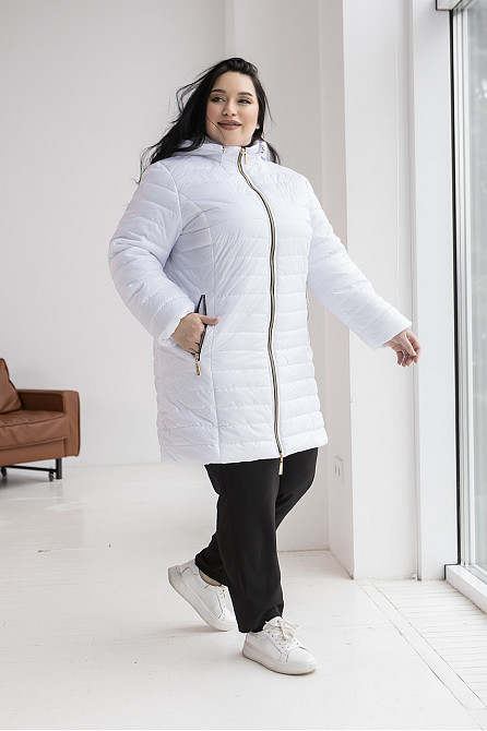 Женская удлинённая демисезонная куртка курточка больших размеров 54-78р Киев - изображение 6