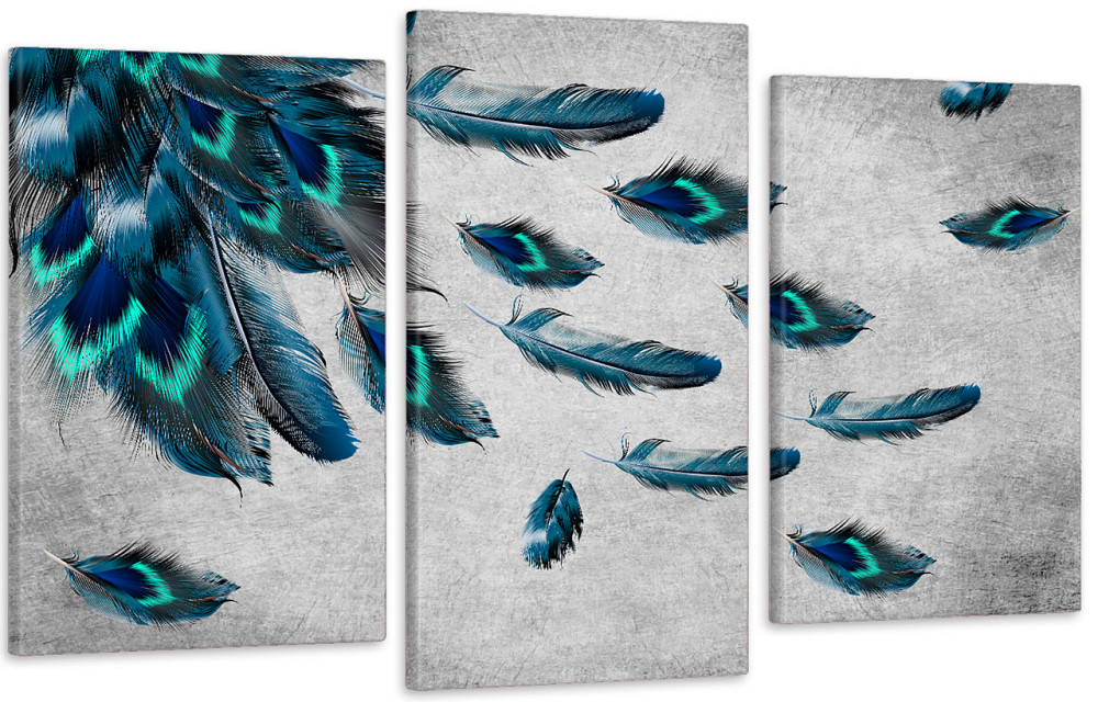 Модульная картина в гостиную / спальню Пір`я Павліна Art-610_3 70x130 см Киев - изображение 1