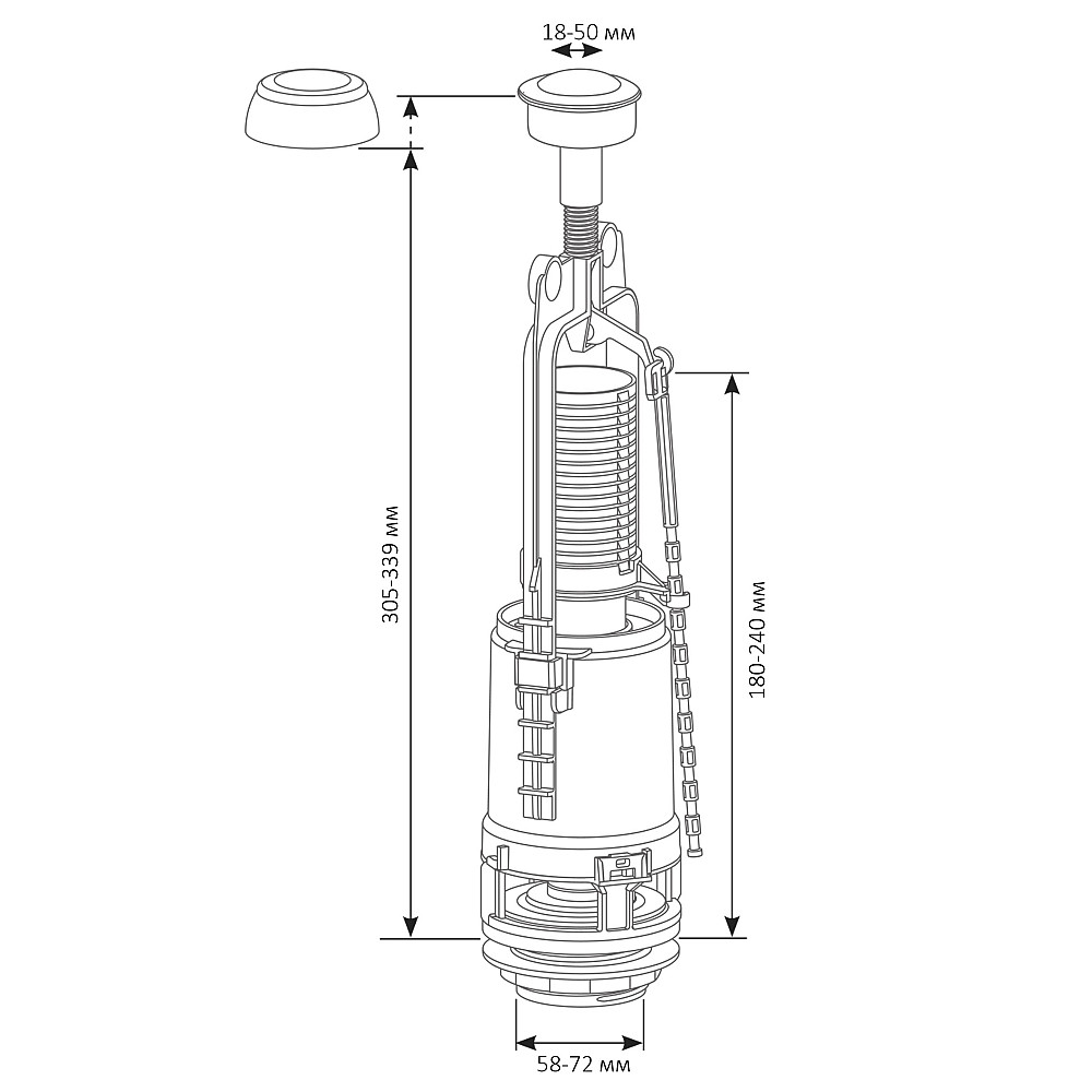 Зливний механізм SIAMP 22-STORM 21103-00022-014 Луцьк - фото 2