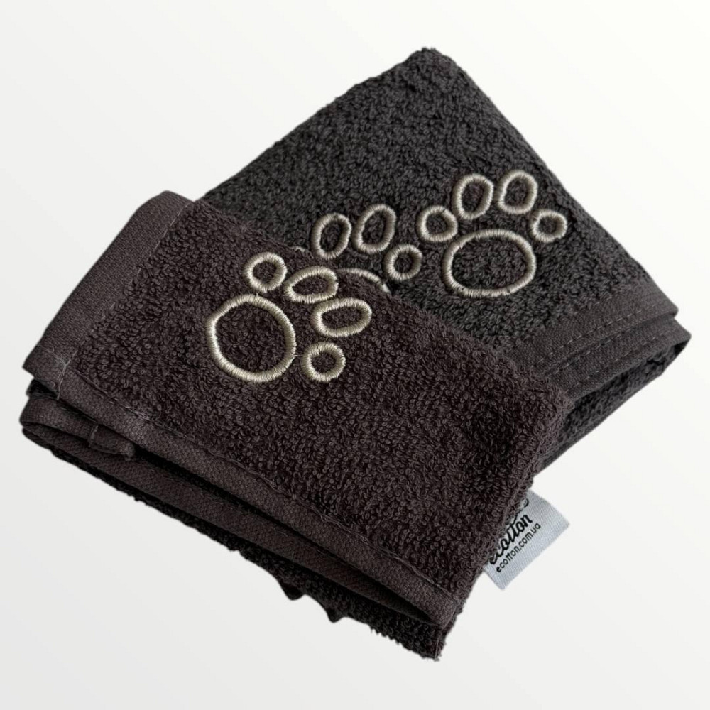 Ecotton Набір махрових рушників для тварин Ecotton Витри мені лапки 2 шт. сірий Коломыя - изображение 4