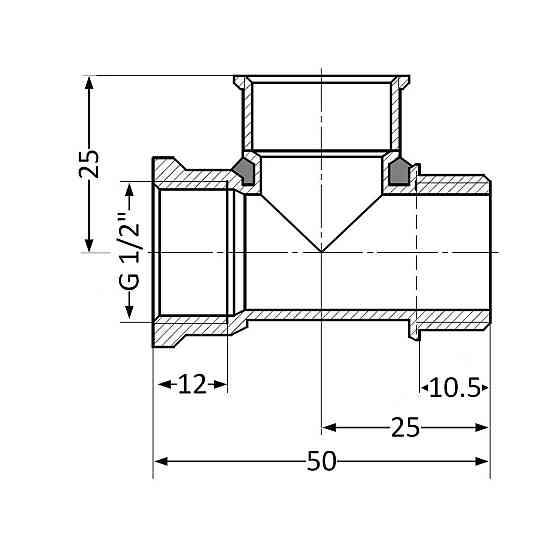 Трійник Thermo Alliance Standart 1/2" ВВН SD41315 Київ