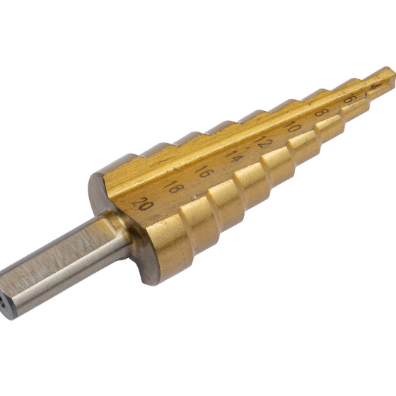 Сверло по металлу d4-12мм HSS-TIN титан степенейшая спиральная канавка шаг 2мм SIGMA Житомир