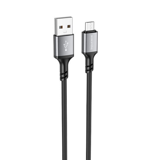 Кабель BOROFONE BX83 Micro Famous silicone charging data cable Black Одеса