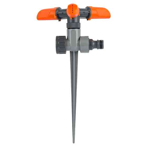 Дождеватель круговой на металлическом колочке (ABS+AL) FLORA (5013284) Ровно