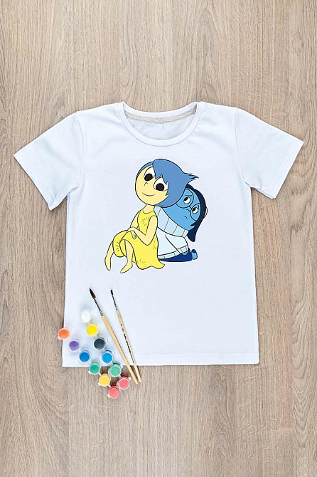 Футболка-розмальовка дитяча "Радість і Гру" Крохатушка одяг 116 Київ - фото 1