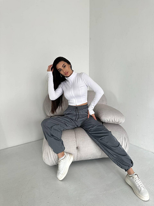 Женский прогулочный костюм двойка: кофта и штаны микродайвинг + плащевка Одесса - изображение 5