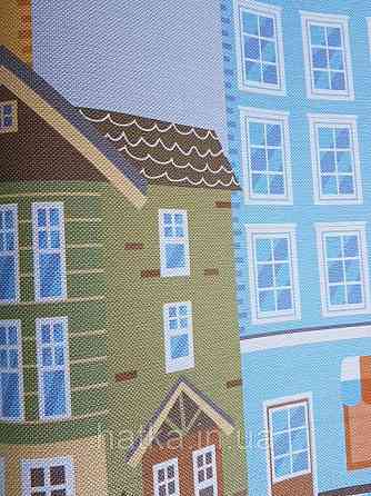 Обои виниловые на флизелине AdaWall Ada Kids метровые детские город дома здания  горизонтальная поклейка Киев