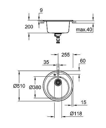Композитна мийка для кухні Grohe K200   ( 31656AT0 ) 21520 Харків
