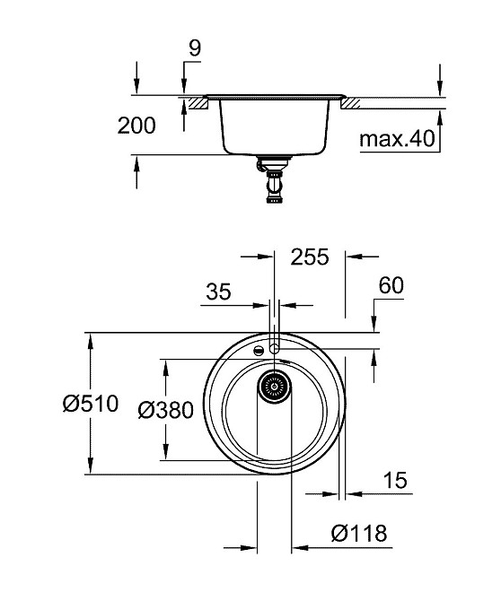 Композитна мийка для кухні Grohe K200   ( 31656AT0 ) 21520 Харьков - изображение 4