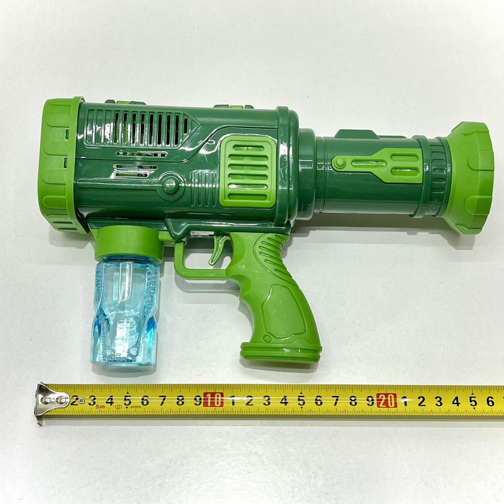 Пістолет для запуску мильних бульбашок світло запаска 26 см Зелений (9835-3) Чернігів - фото 2