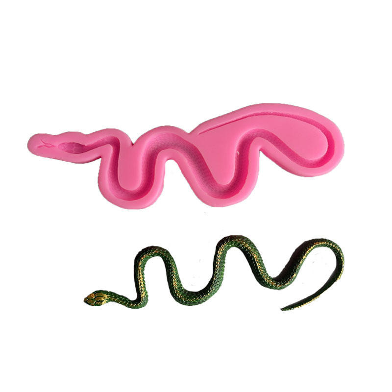 Молд силиконовый Змея 205 на 65 мм розовый Киев - изображение 3