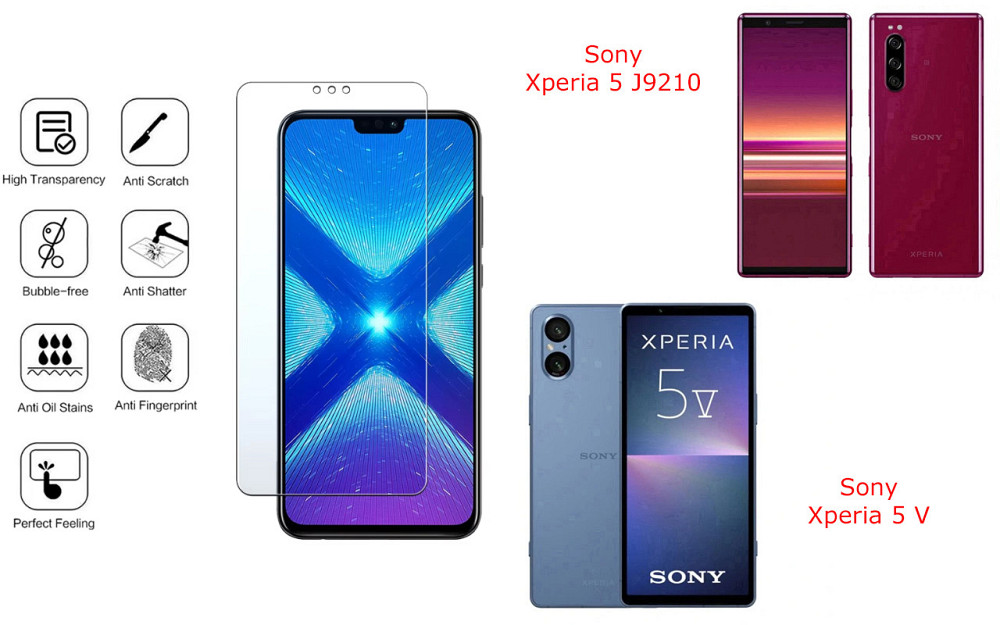 Защитное стекло NeoGlass для Sony Xperia 5 J9210, Xperia 5 V – ультрапрозрачное и устойчивое Киев - изображение 4