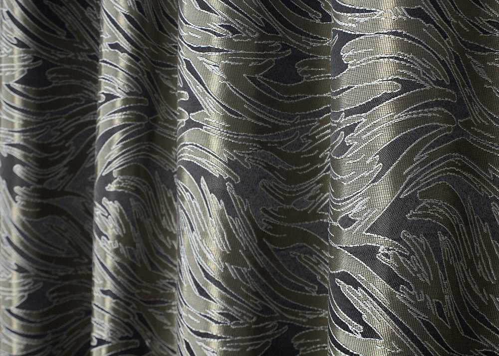 Комплект готовых штор VR-Textil Жаккард Magic № 1611ш Графитовый с бежевым 145х270 см 2 шт (33-0462) Киев - изображение 7