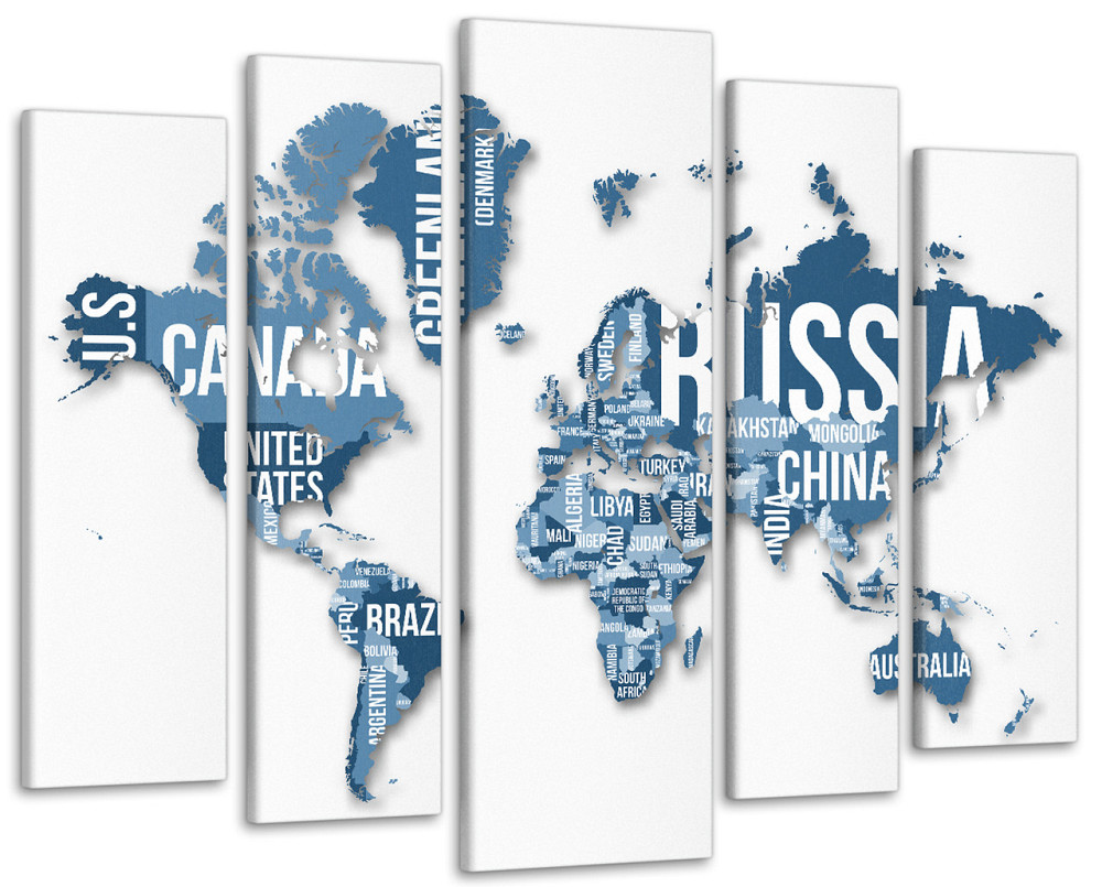 Модульная картина Карта мира Art-325_5 ( 80х118см ) 110x160 см Киев - изображение 1