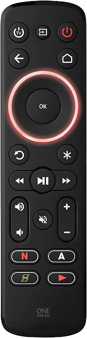 Пульт One For All URC7935 Чорний стримінг-пульт для цифрової приставки TV Roku Apple TV саундбарів універсальний 3 пристрої ІЧ Київ - фото 4