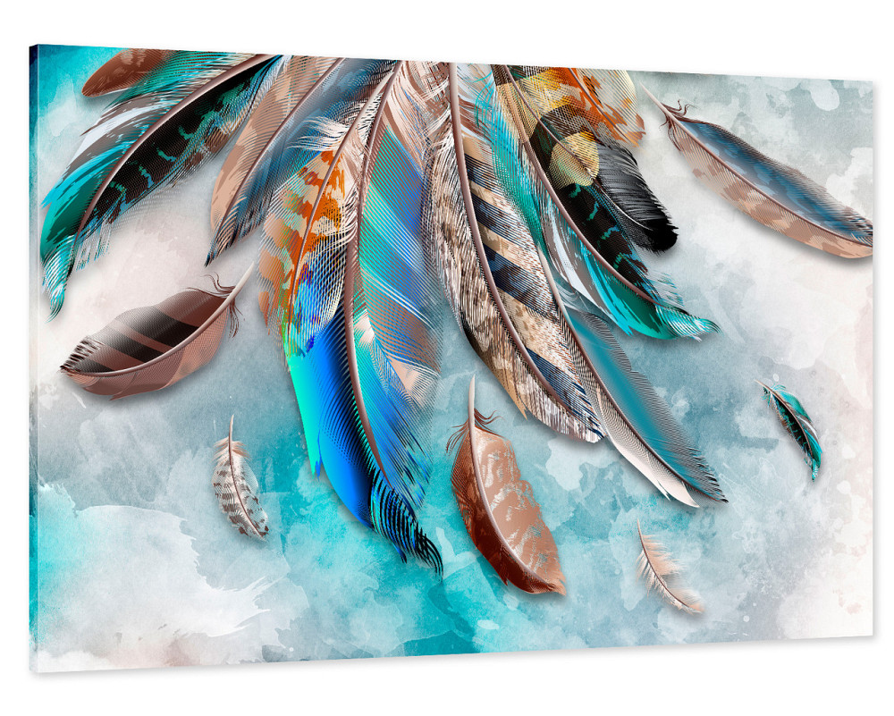 Картина холст в гостиную / спальню  Абстракція пір'я   MLP_16 80x120 см Киев - изображение 1