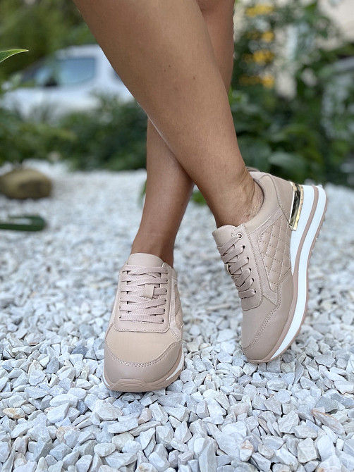 Stilli Снікерси жіночі STILLI бежеві еко-шкіра платформа размер 36-40 (4706) Коломия - фото 10