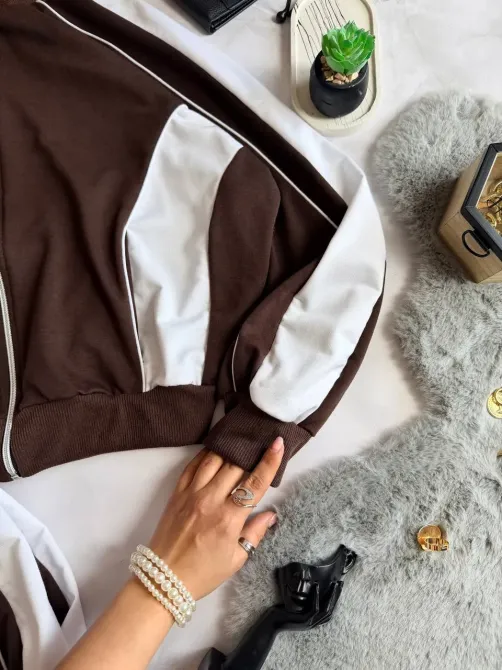 Жіночий спортивний костюм двонитка з блискавкою та регульованими штанами Одеса - фото 6