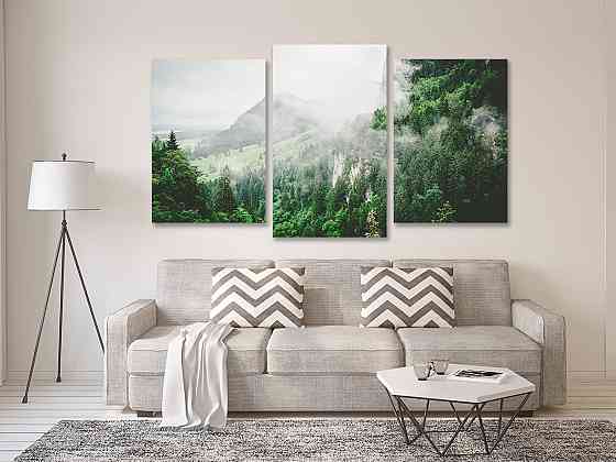 Модульная картина в гостиную / спальню Гори в тумані  Art-604_3 100x150 см Киев