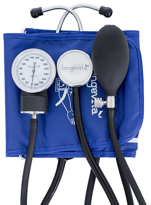 Механічний тонометр Longevita LS-4 (стетоскоп у комплекті) (5929741) Київ - фото 7