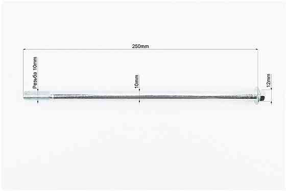 Вісь маятника d10mm; L250mm + гайка Київ
