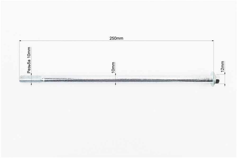 Вісь маятника d10mm; L250mm + гайка Київ - фото 2