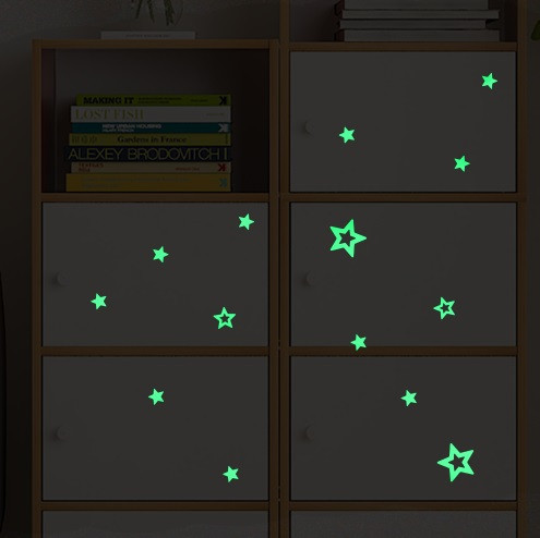 Фосфорна наклейка Зірки 10 на 10 см салатовий Київ - фото 2