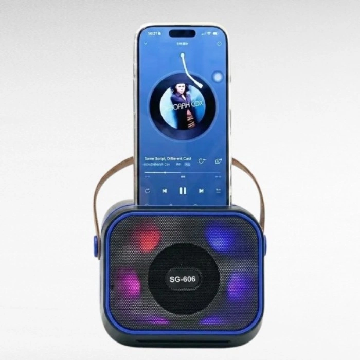 Портативна бездротова Bluetooth колонка TS-5578 з підставкою для телефону та RGB  USB, ремінець Одеса - фото 6