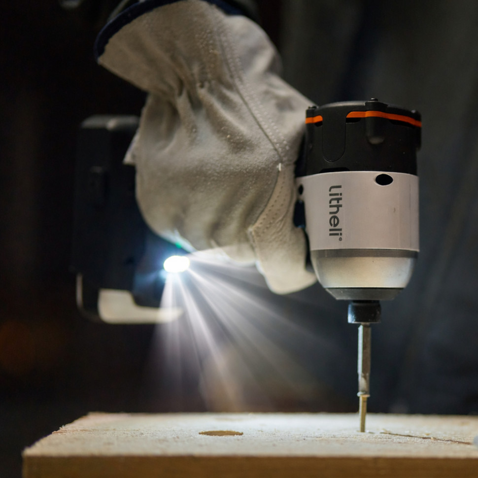 Акумуляторний ударний гвинтоверт Litheli безщітковий, живлення від павербанку (УМБ Litheli Power Bank 20000 mAh, 45 W, 2А в комплекті) Киев - изображение 4