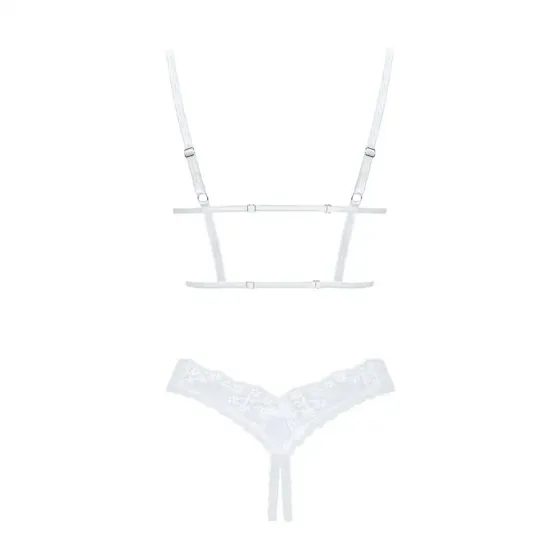 Еротичний комплект Obsessive Heavenlly 2-pcs cupless set XL/2XL, відкриті груди, з доступом Львів
