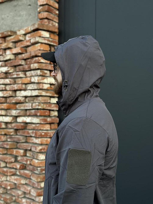 Армейская куртка мужская тёмно-серая, ультралёгкая, для охотников, туристов и повседневной носки Львов - изображение 2