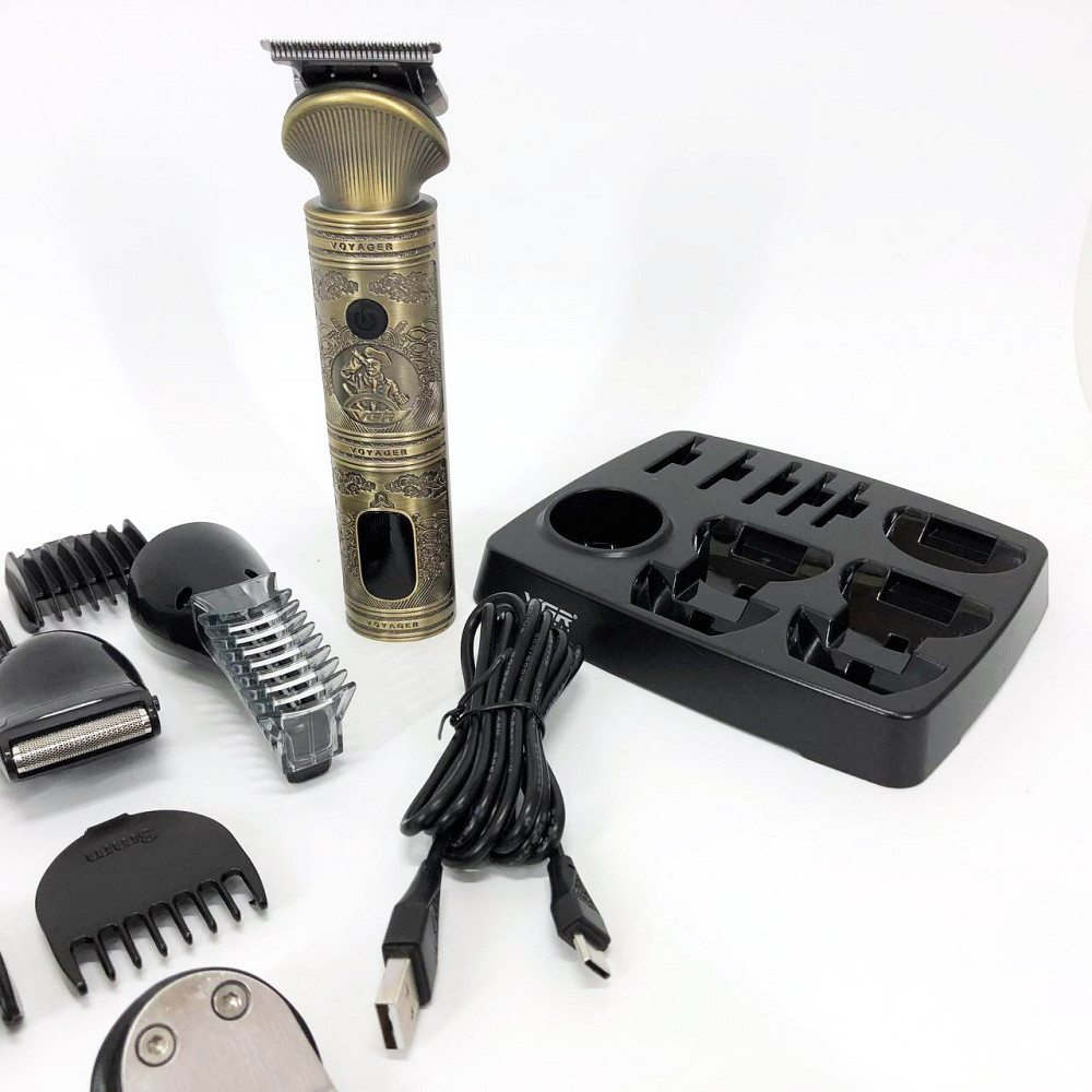 Машинка-тример 3 в 1 для стрижки волосся, Професійний тример з насадками, Тример для скронь TU-53 Львів - фото 10