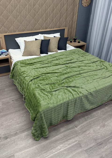 Плед-покривало 200х230 см (+-5см) Soft Night  Салатовий (87-130) Київ - фото 4