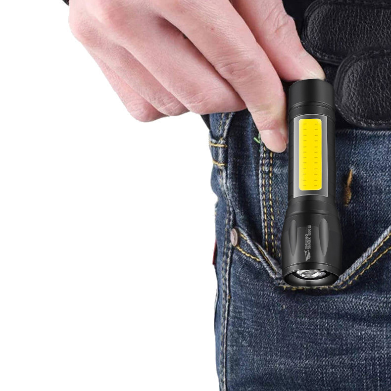 Ліхтарик міні алюмінієвий XPE Q5 + COB 600мАг Smiling Shark TT611 Київ - фото 2