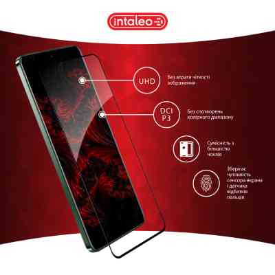 Стекло защитное Intaleo Full Glue Realme 12+ Black (1283126592485) Винница