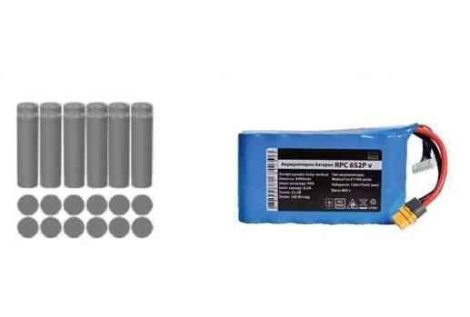 Аккумуляторная сборка Li-Ion 6S2Pv без платы ВMS (Samsung INR21700 40T SDI 45A 4000mAh) вертикальная Винница