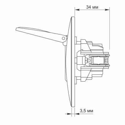 Розетка Videx BINERA 1ая із заземленням і кришкою крем (VF-BNSK1GС-CR) Вінниця