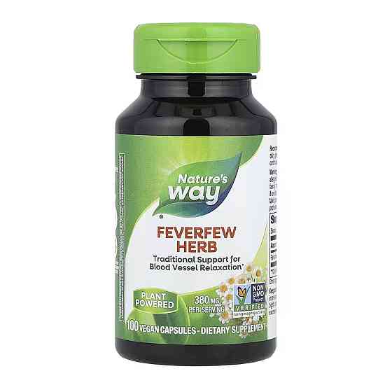 Екстракт піретруму Nature's Way Feverfew Herb 100 капсул Луцьк