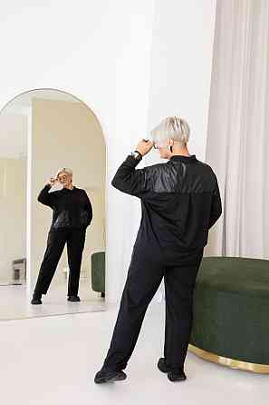 Стильний жіночий костюм вільного крою двонитка + латащовка. 54/58 Одеса