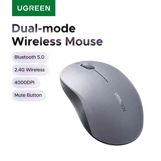 Компьютерная мышь беспроводная UGREEN M331 Multi-mode Wireless Mouse Grey Одесса