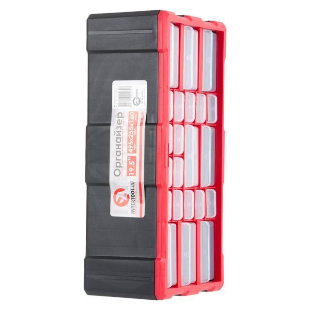 Органайзер 22 комірки, 19.5": 495*255*160 мм INTERTOOL BX-4023 Київ - фото 4