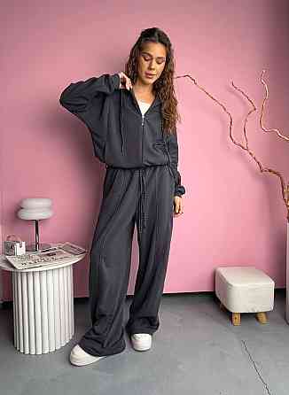 Женский стильный повседневный костюм двойка из качественной трехнитки диагональ Одесса