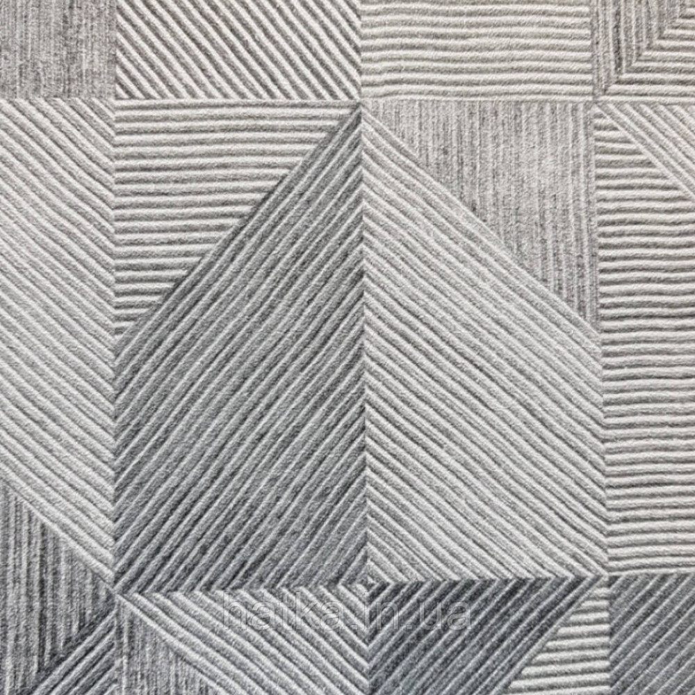 Обои виниловые на флизелиновой основе Decoprint BLOOMING BL22772 геометрия квадраты ромбы серый Київ - фото 2
