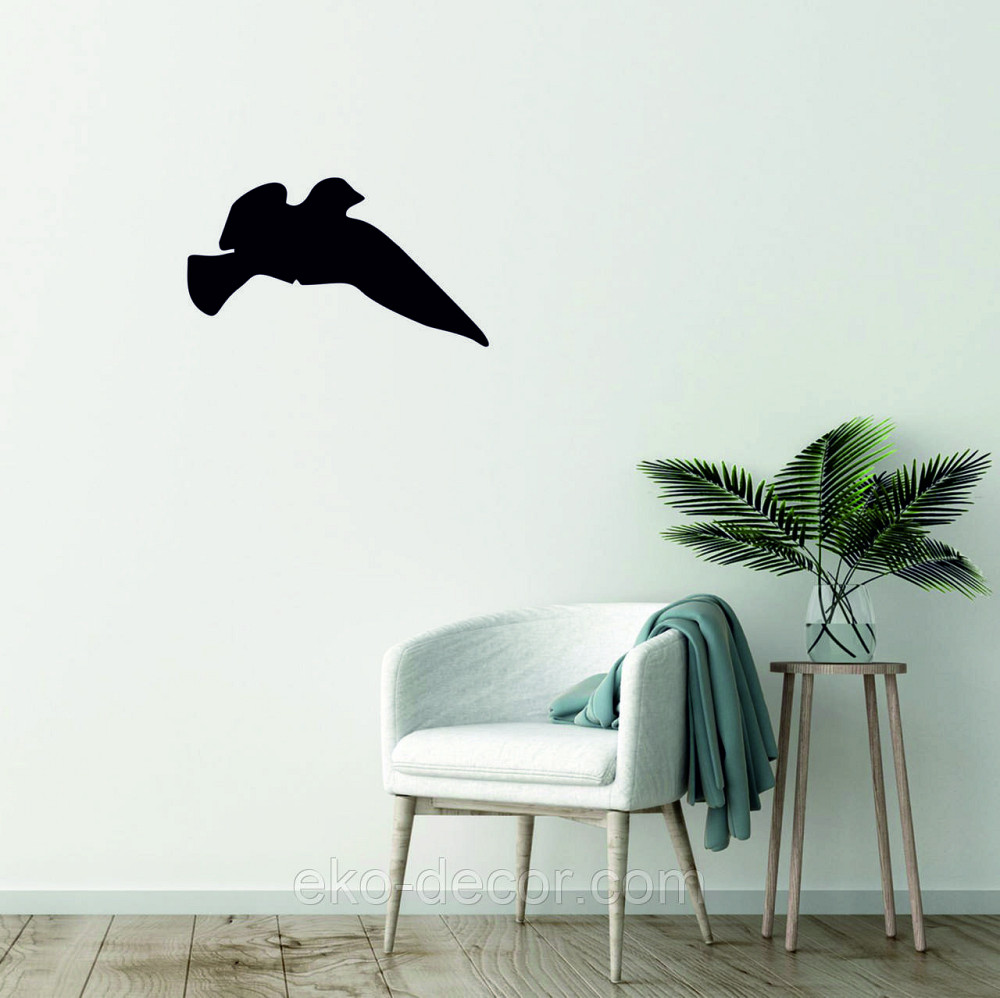 Декоративне настінне Панно «Пташка» Декор на стіну(ціна за 1шт) 30*16 см, Чорний Київ - фото 8