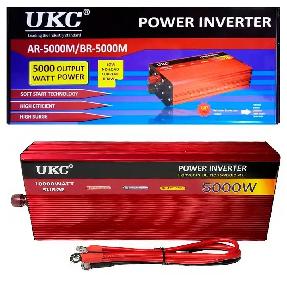 Инвертор преобразователь напряжения UKC AR-5000M BR-5000M AC/DC 12V-220V 5000W Винница - изображение 1