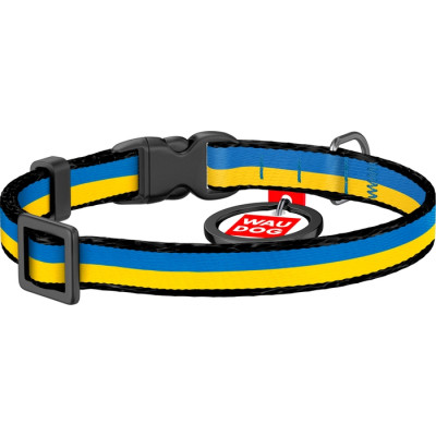 Нашийник для тварин WAUDOG Nylon з QR паспортом "Colors of freedom" пластиковий фастекс XS (278-4020) Вінниця - фото 2