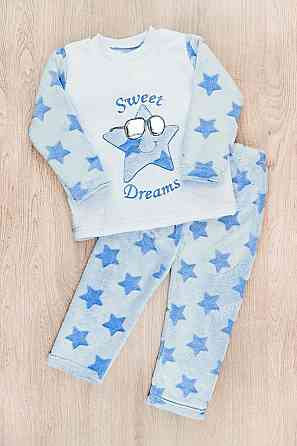 Піжама дитяча "Луна", синя топ 128 Крохатушка одяг Київ