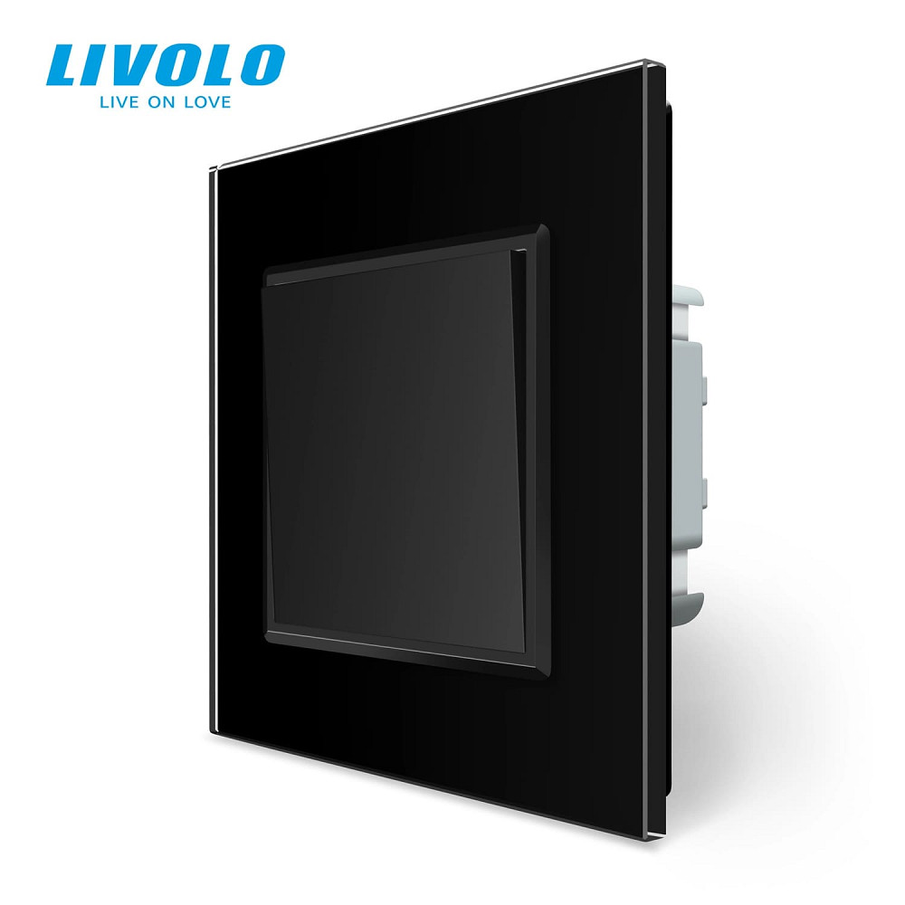LIVOLO Вимикач універсальний 1-клавішний LIVOLO чорний матовий скло 250В 10А Коломия - фото 9