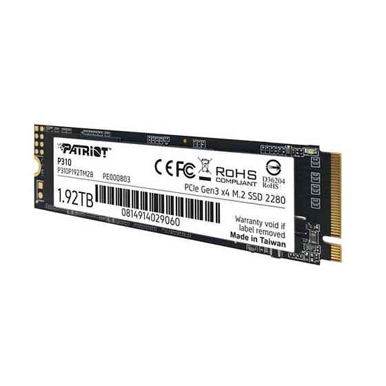 SSD диск накопитель M.2 Patriot P310 1920GB NVMe 2280 PCIe 3.0x4 3D NAND TLC P310P192TM28 Одесса