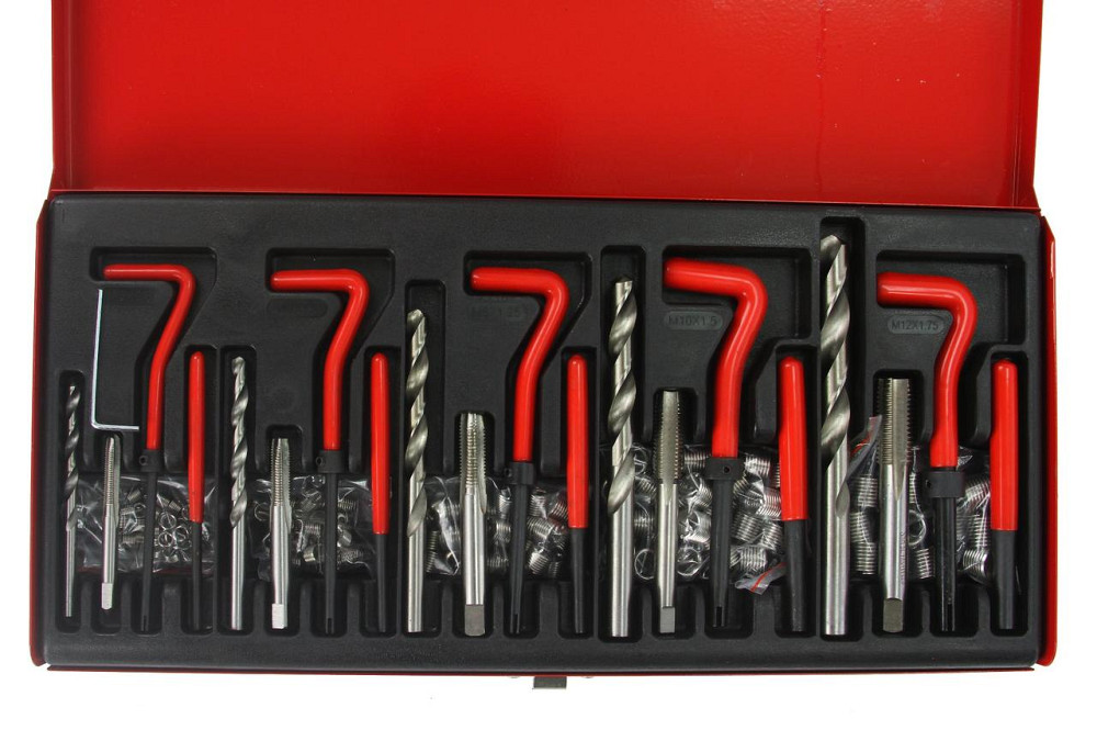 Набір інструментів для ремонту та відновлення різьби 131 елемент M5–M12 Mar-Pol (M55882) Нововолинськ - фото 4